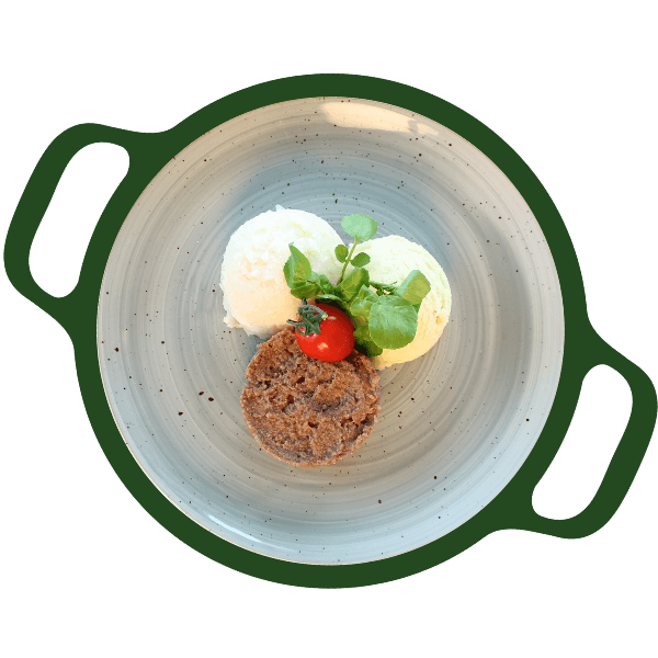 Runderlap, bloemkool en puree (Gemalen)