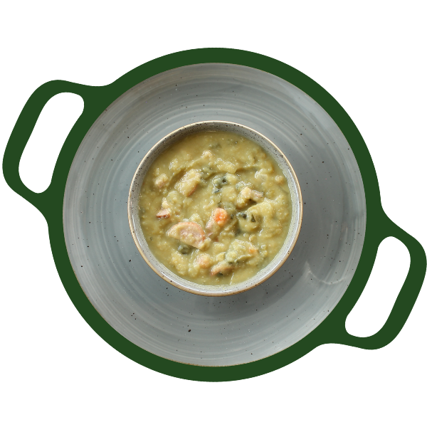 Erwtensoep met vlees en worst