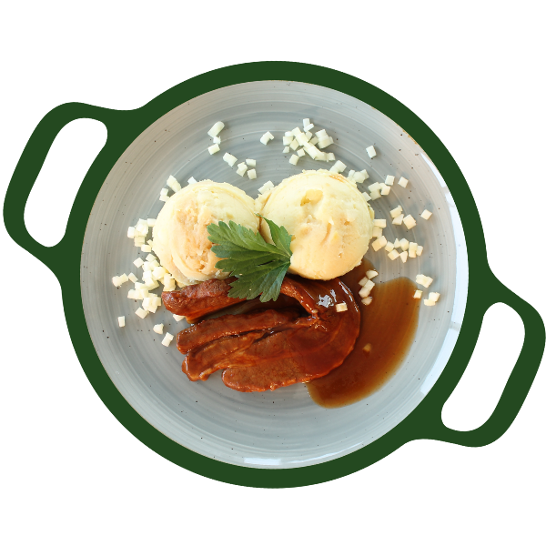 Stamppot hete bliksem met speklap