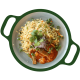 Babi pangang en nasi goreng met ei (NA)